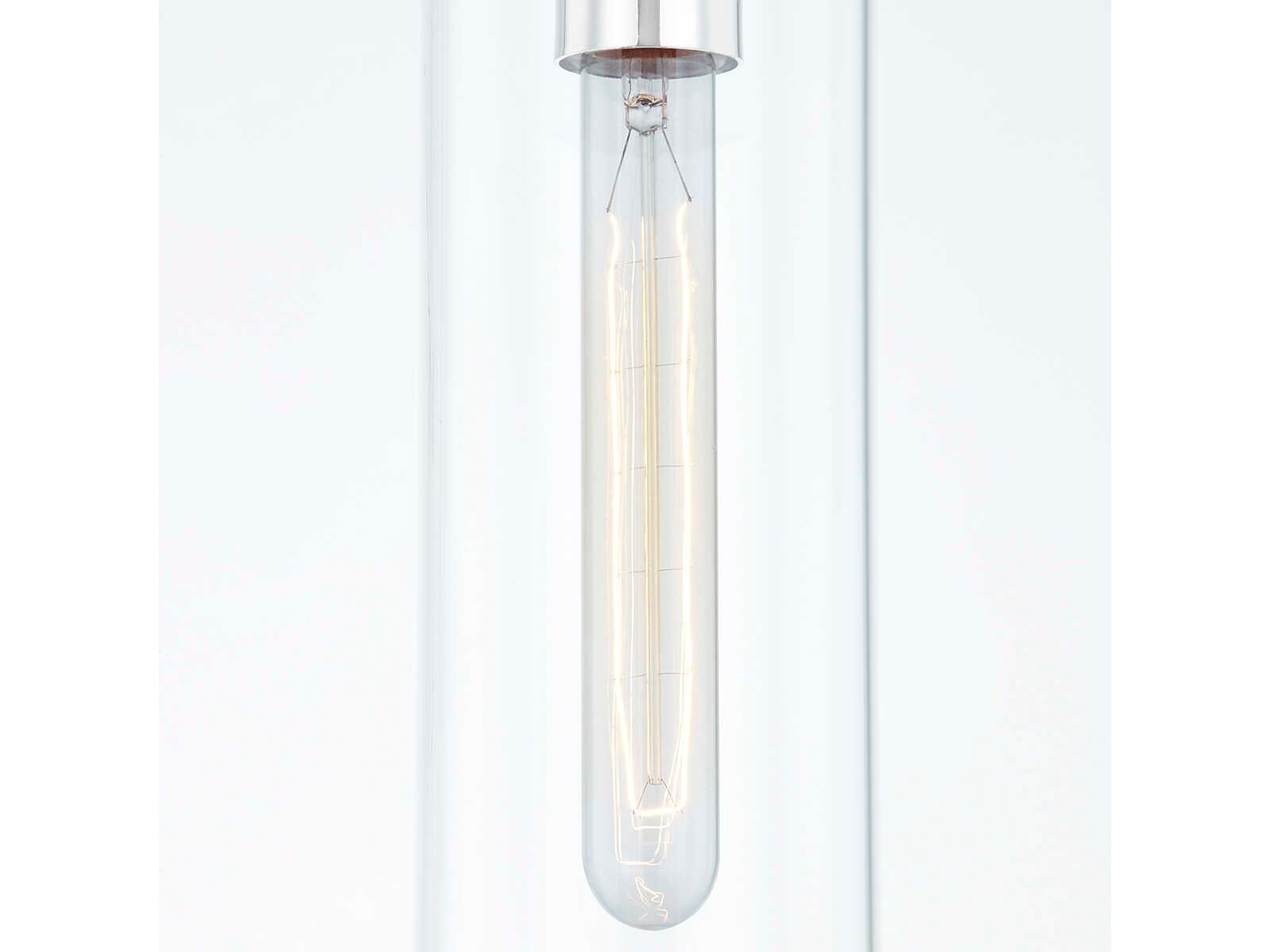 Mitzi Haisley 1-Light Polished Nickel Glass Wall Sconce