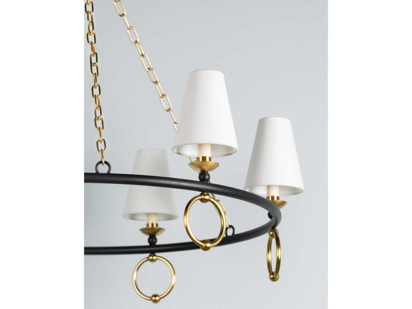 Mitzi Haverford 6-Light Aged Brass Candelabra Chandelier