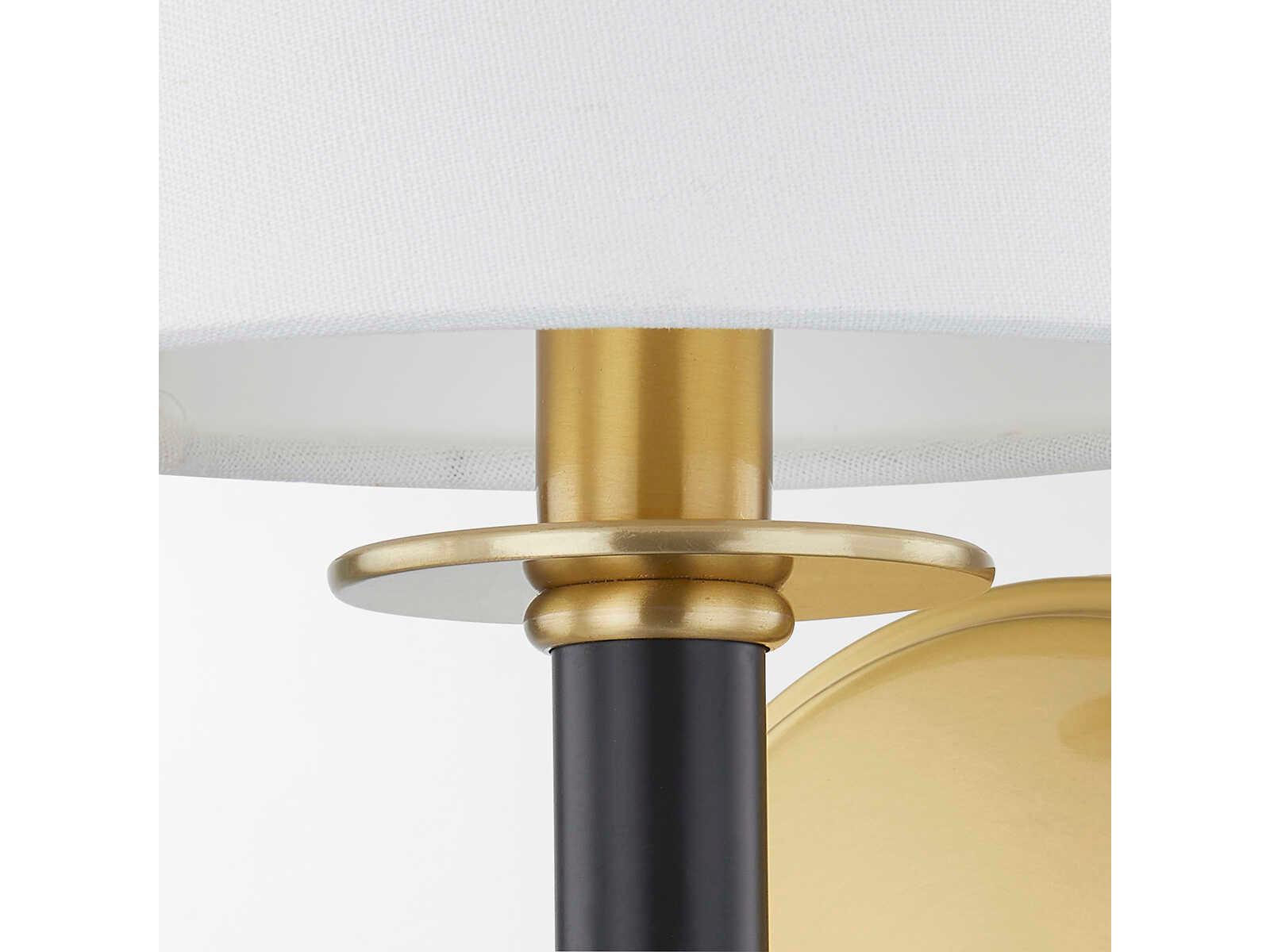 Mitzi Banyan 1-Light Aged Brass Black Wall Sconce