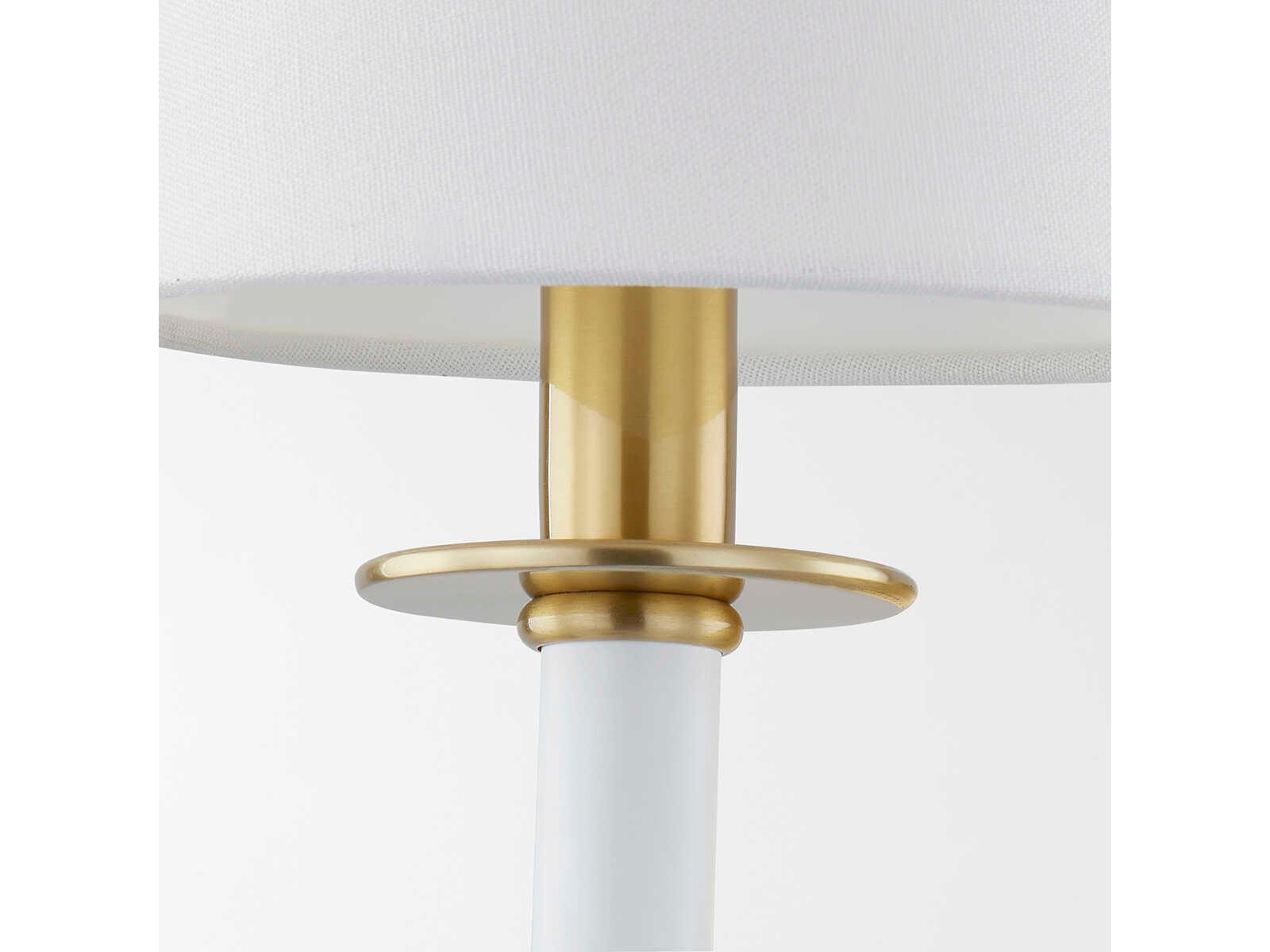 Mitzi Banyan 1-Light Aged Brass White Wall Sconce