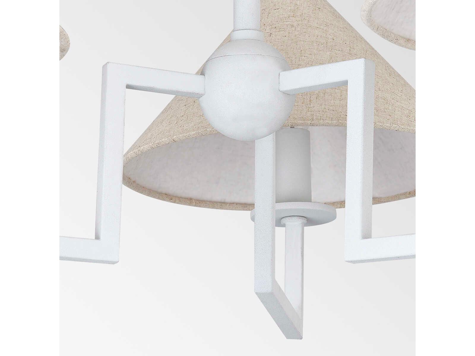 Mitzi Gladwyne 3-Light Textured White Candelabra Empire Chandelier