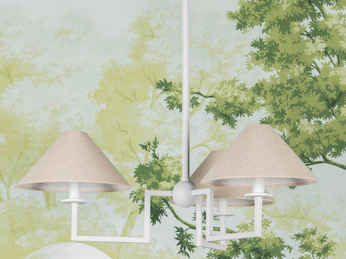 Mitzi Gladwyne 3-Light Textured White Candelabra Empire Chandelier