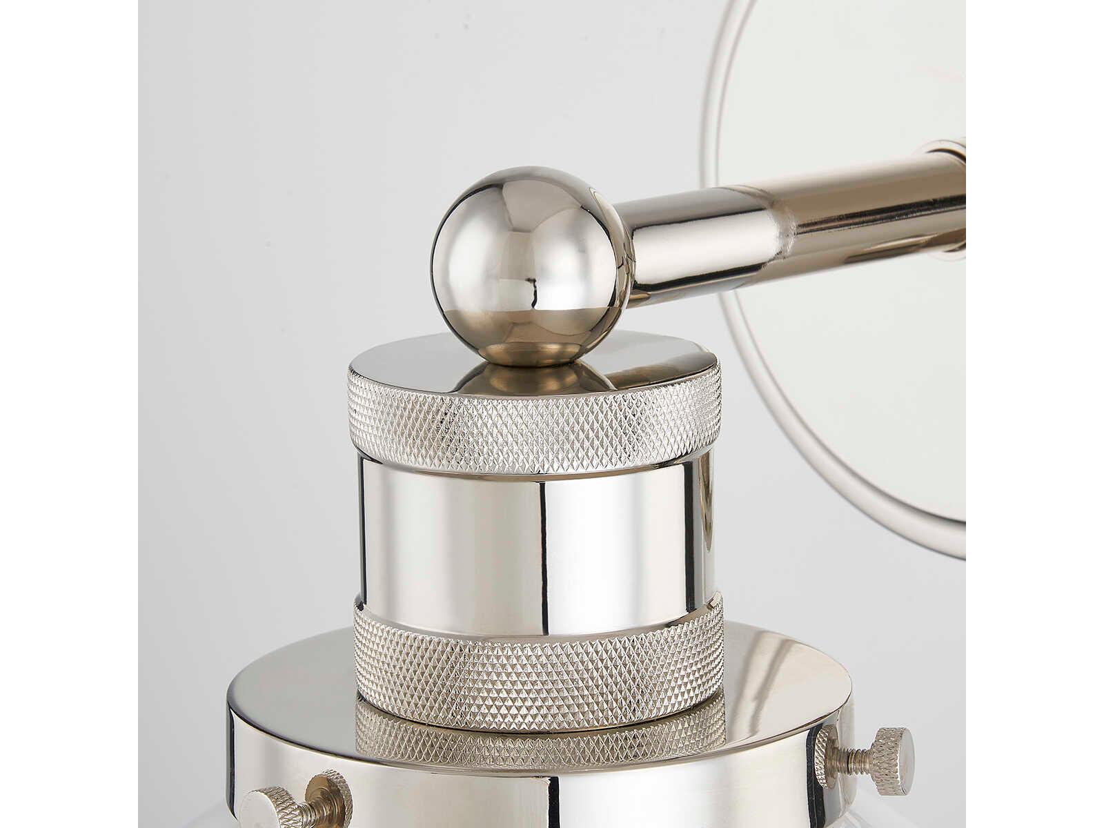 Mitzi Beverly 1-Light Polished Nickel Glass Wall Sconce