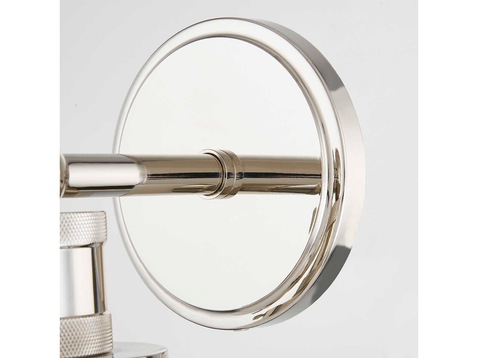 Mitzi Beverly 1-Light Polished Nickel Glass Wall Sconce