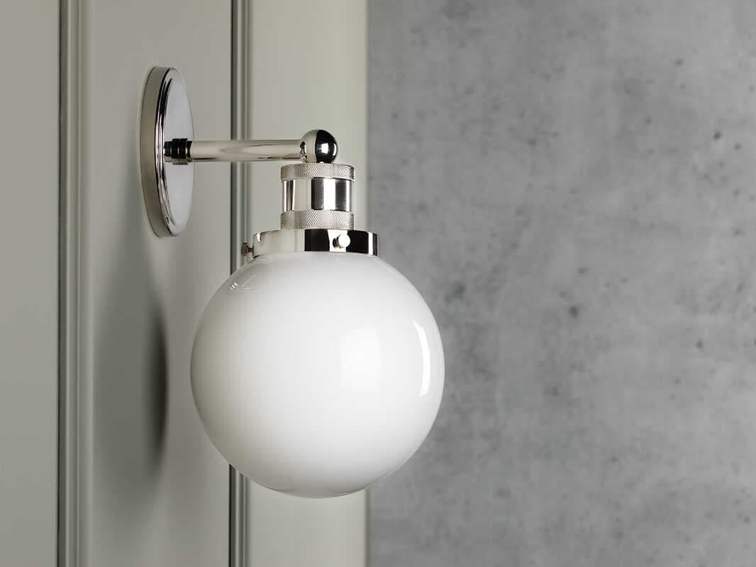 Mitzi Beverly 1-Light Polished Nickel Glass Wall Sconce