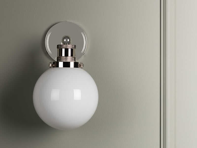 Mitzi Beverly 1-Light Polished Nickel Glass Wall Sconce