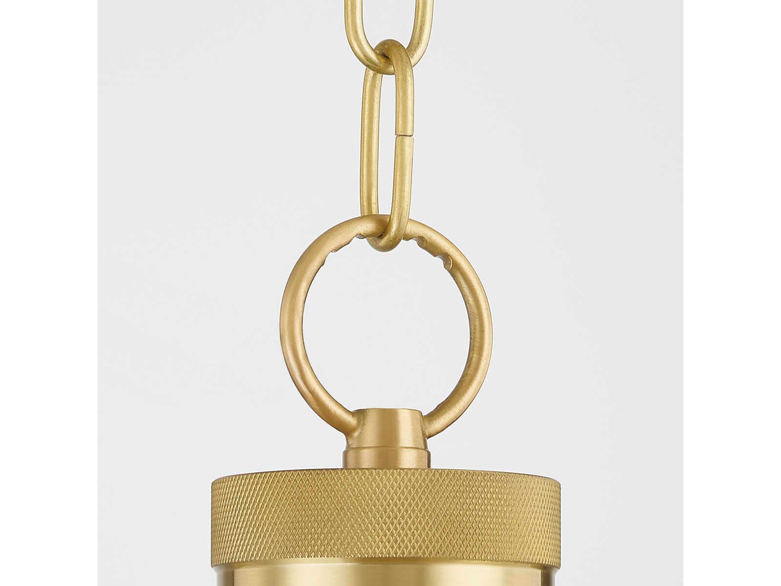 Mitzi Beverly 1-Light Aged Brass Glass Globe Pendant