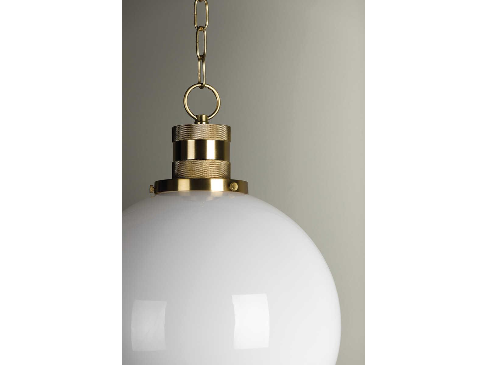 Mitzi Beverly 1-Light Aged Brass Glass Globe Pendant
