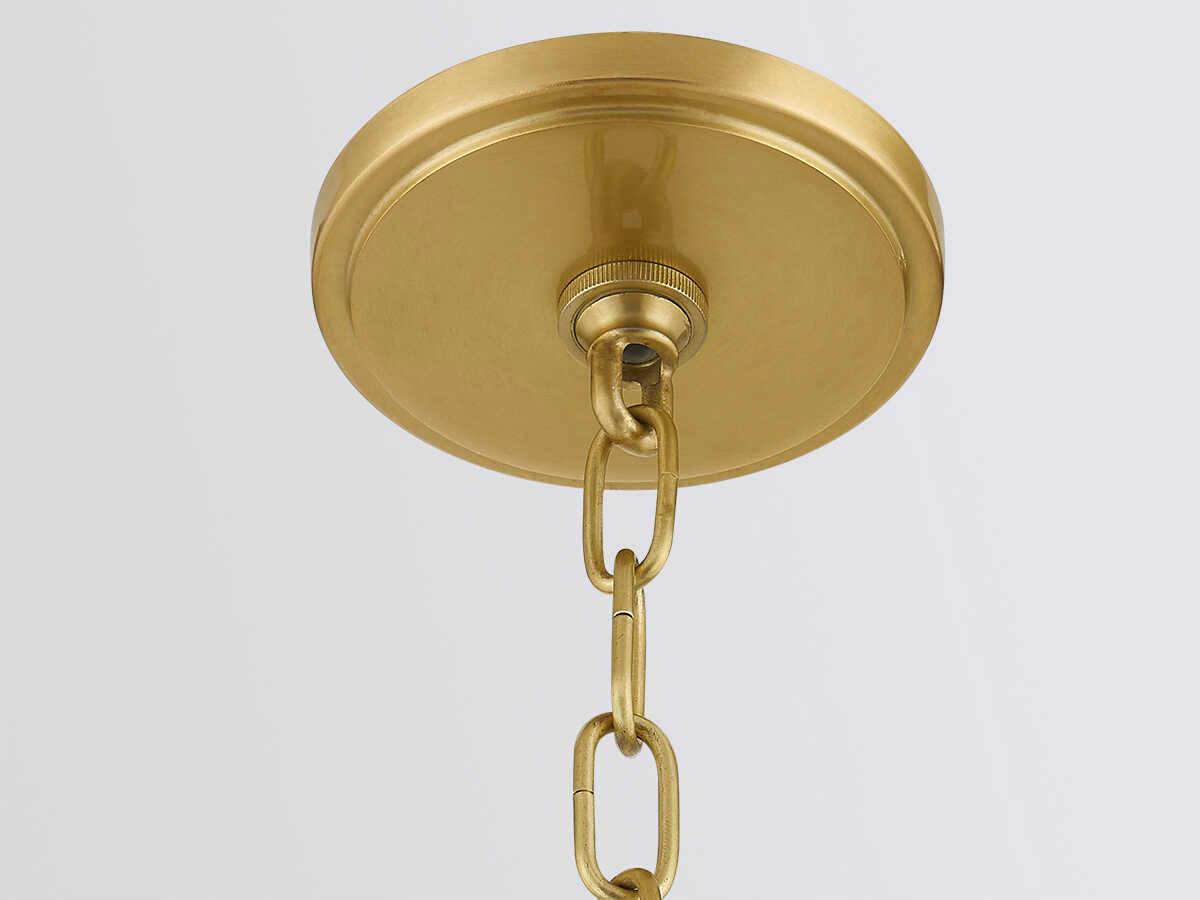 Mitzi Hillary 1-Light Aged Brass Glass Mini Pendant