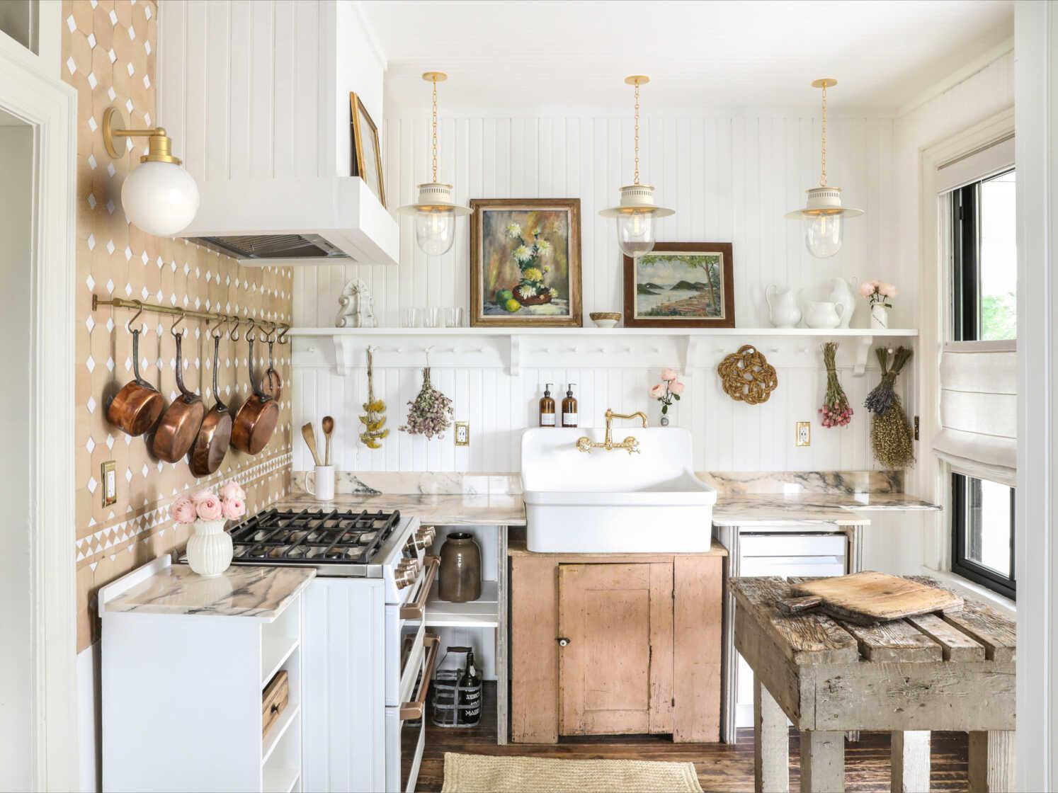 Mitzi Nori 1-Light Aged Brass White Glass Pendant