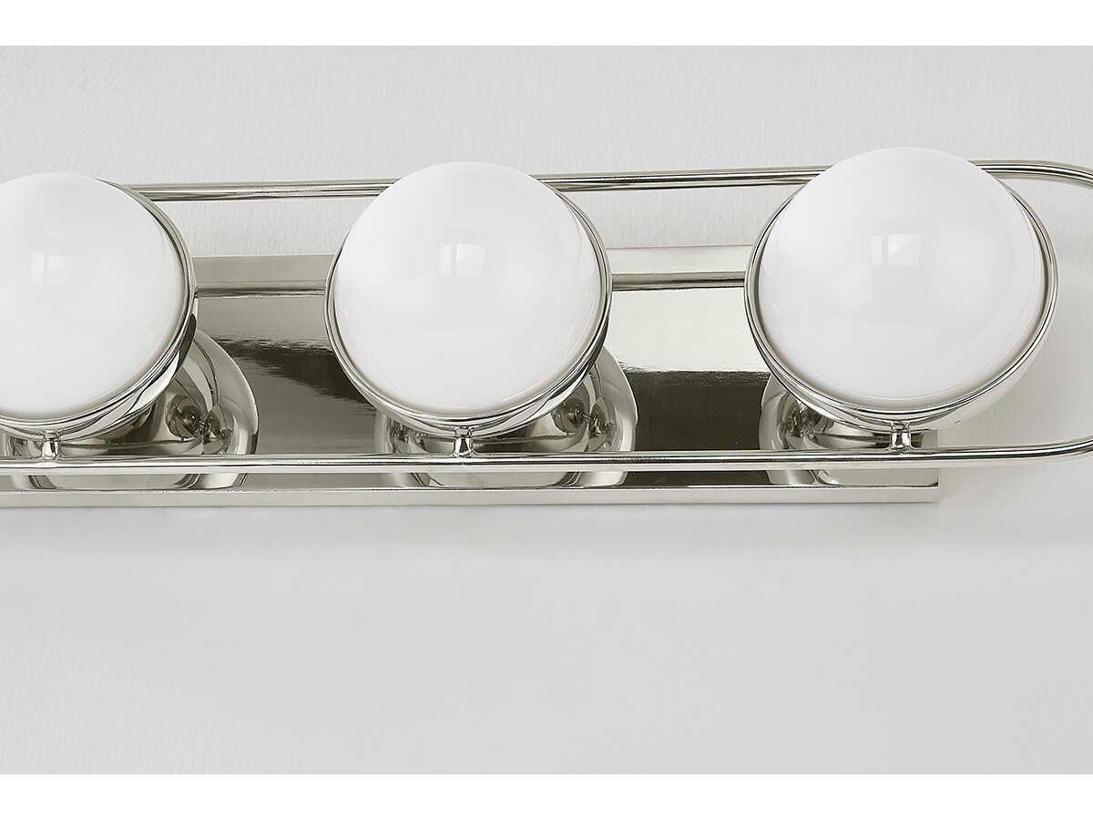 Mitzi Amy 3-Light Polished Nickel Glass Vanity Light