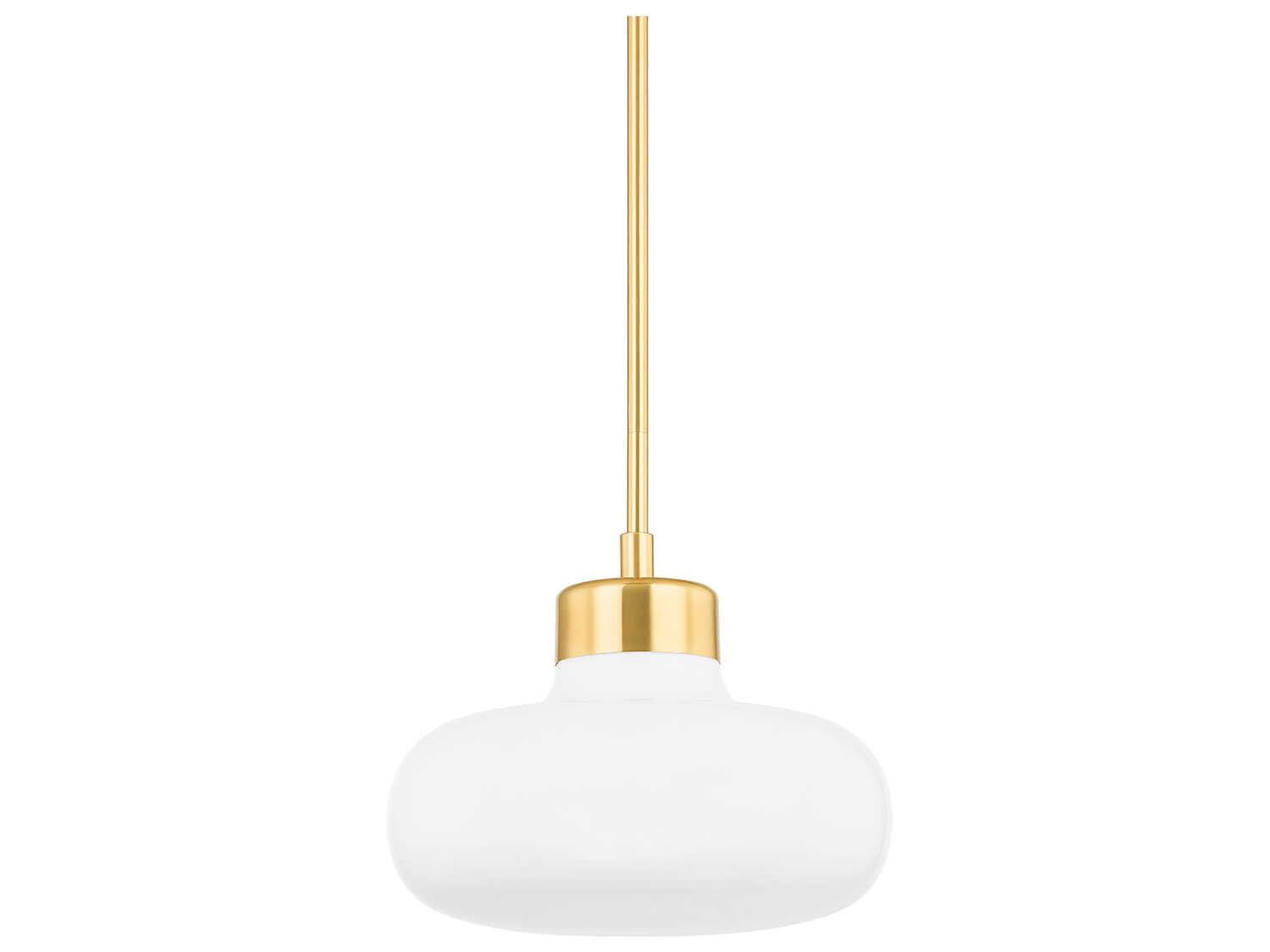 Mitzi Eliana 1-Light Aged Brass Pendant