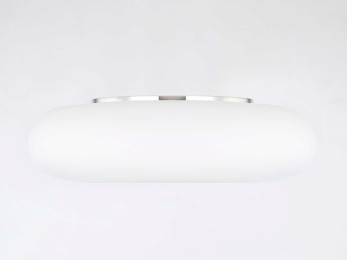 Mitzi Imani 1-Light Polished Nickel Glass LED Flush Mount