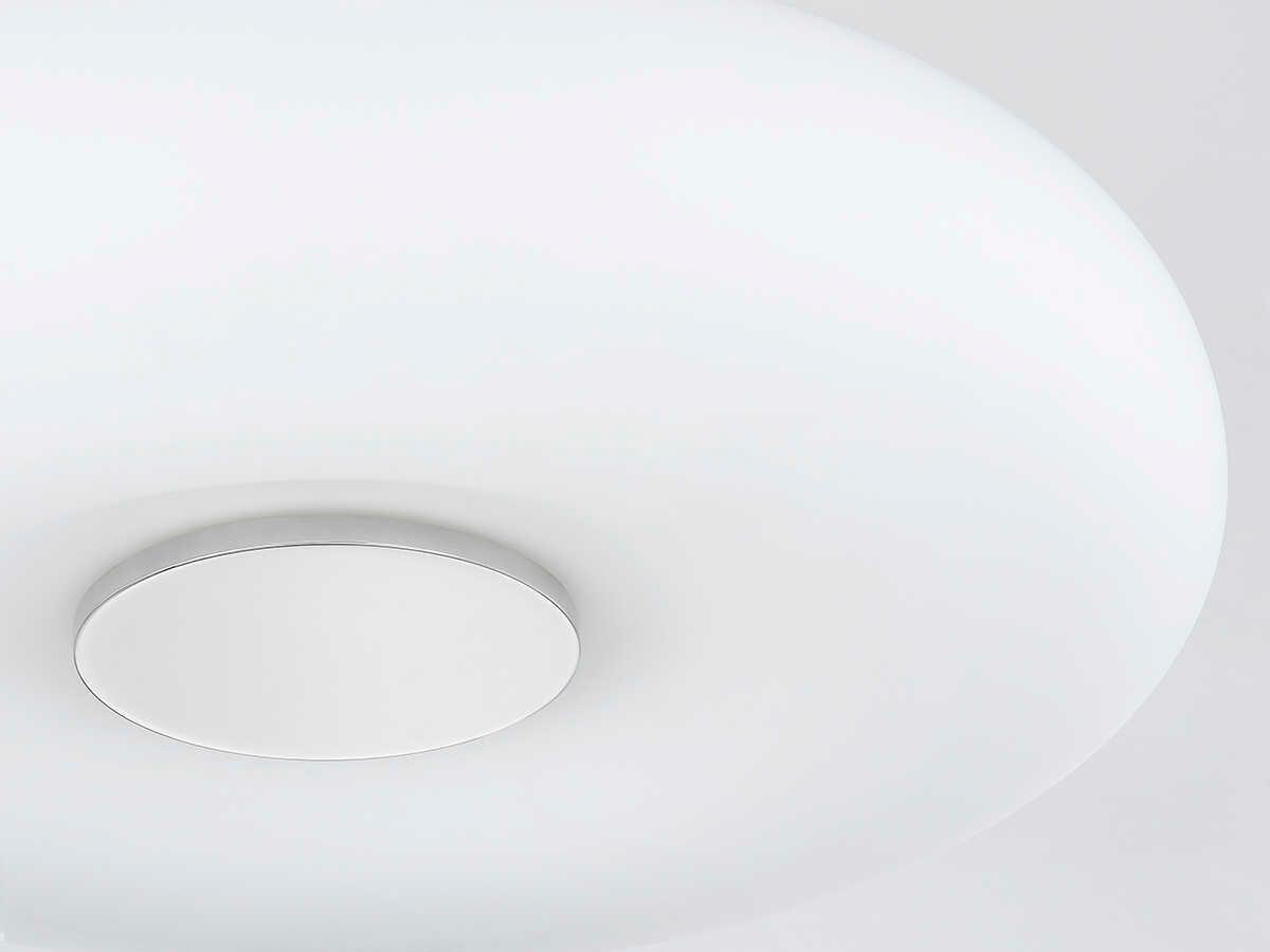 Mitzi Imani 1-Light Polished Nickel Glass LED Flush Mount