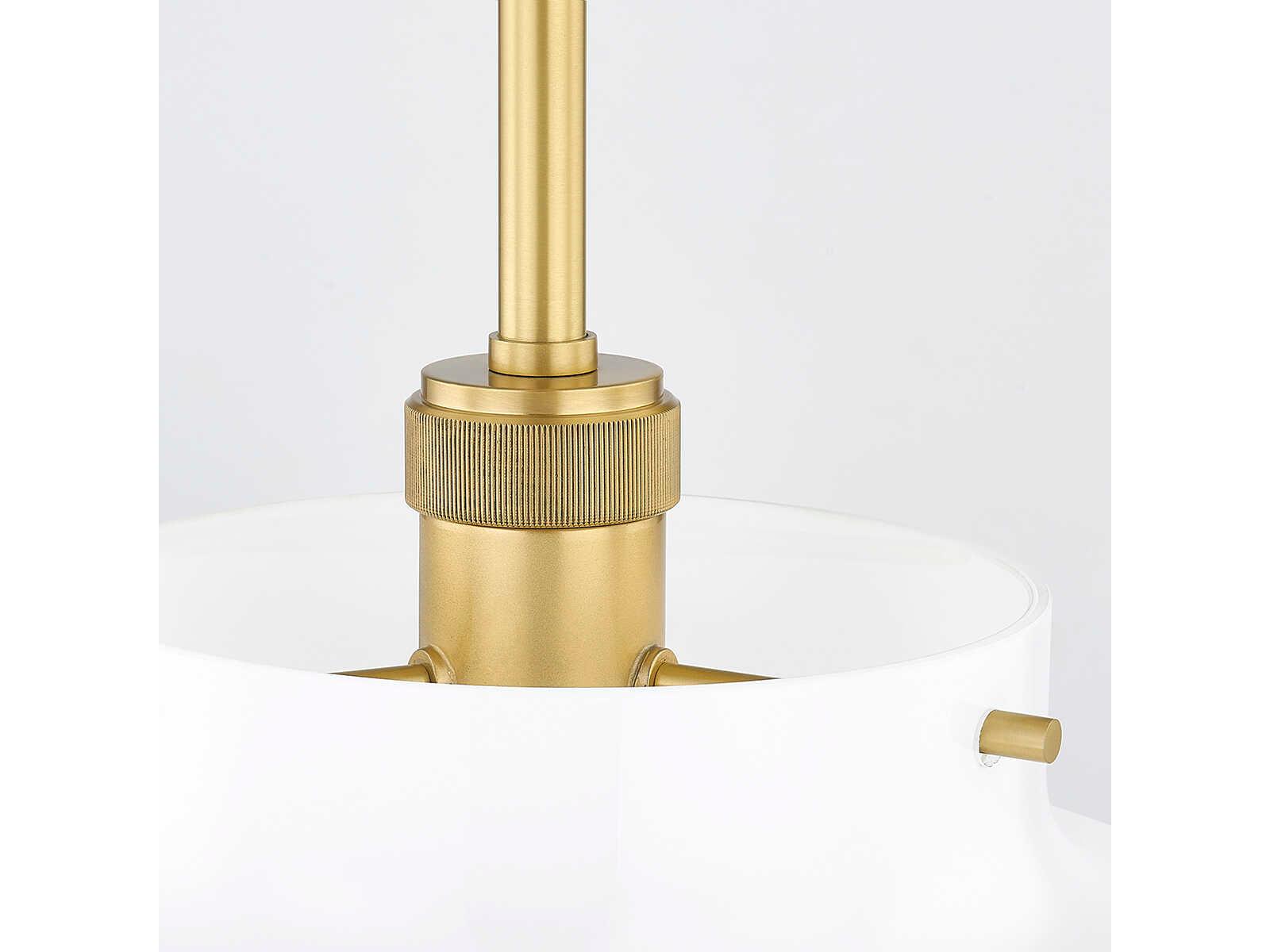 Mitzi Luella 1-Light Aged Brass Glass Mini Pendant