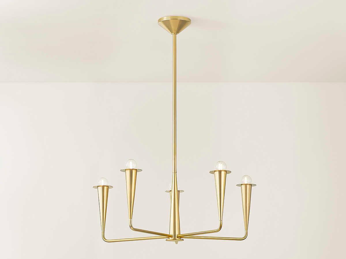 Mitzi Danna 5-Light Aged Brass Candelabra Chandelier