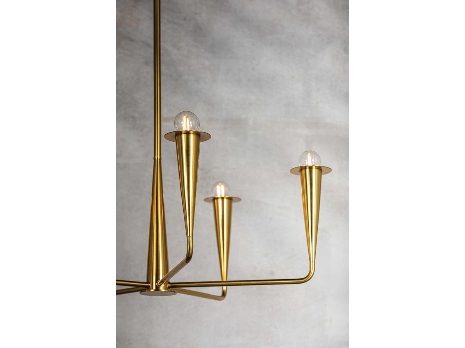 Mitzi Danna 5-Light Aged Brass Candelabra Chandelier