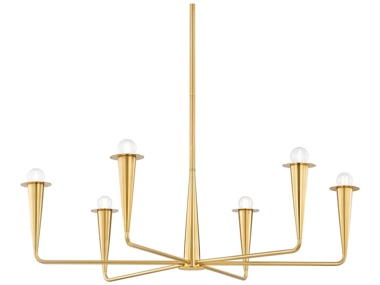 Mitzi Danna 6-Light Aged Brass Candelabra Chandelier