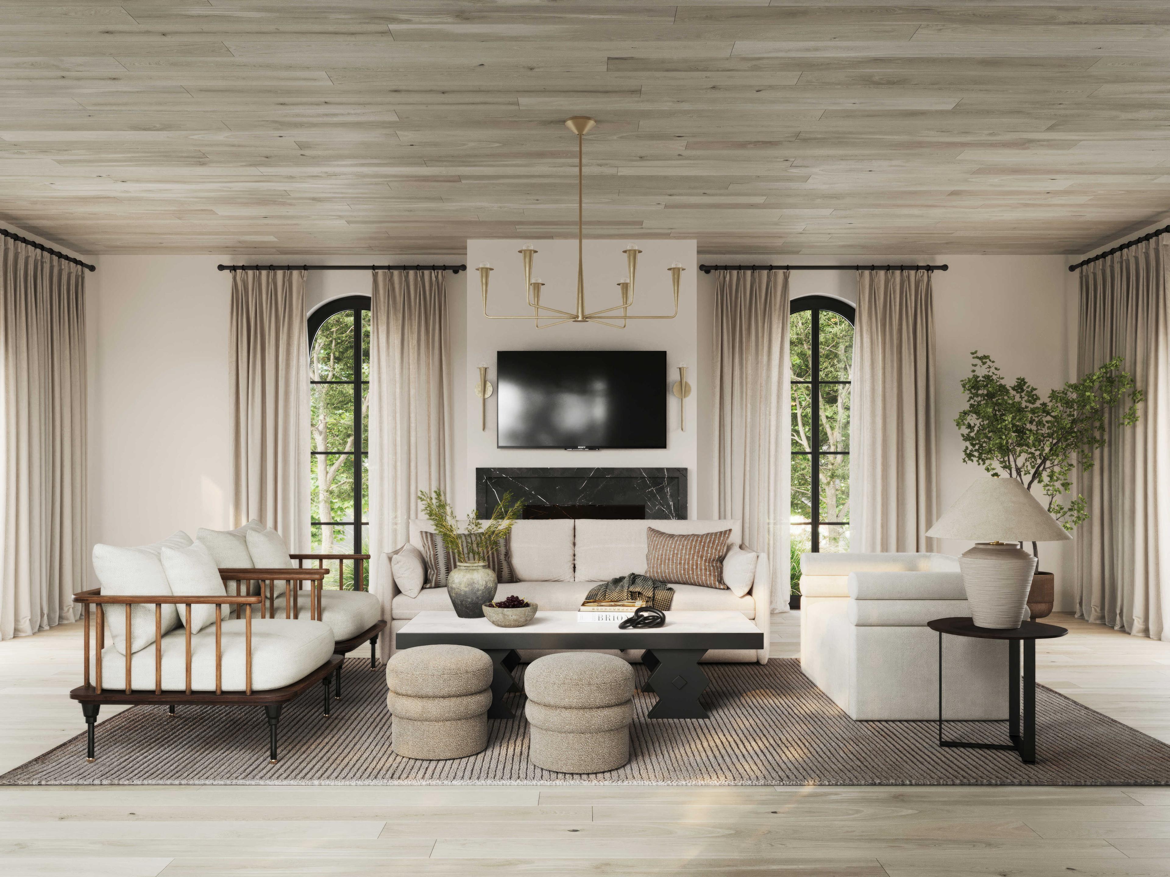 Mitzi Danna 6-Light Aged Brass Candelabra Chandelier