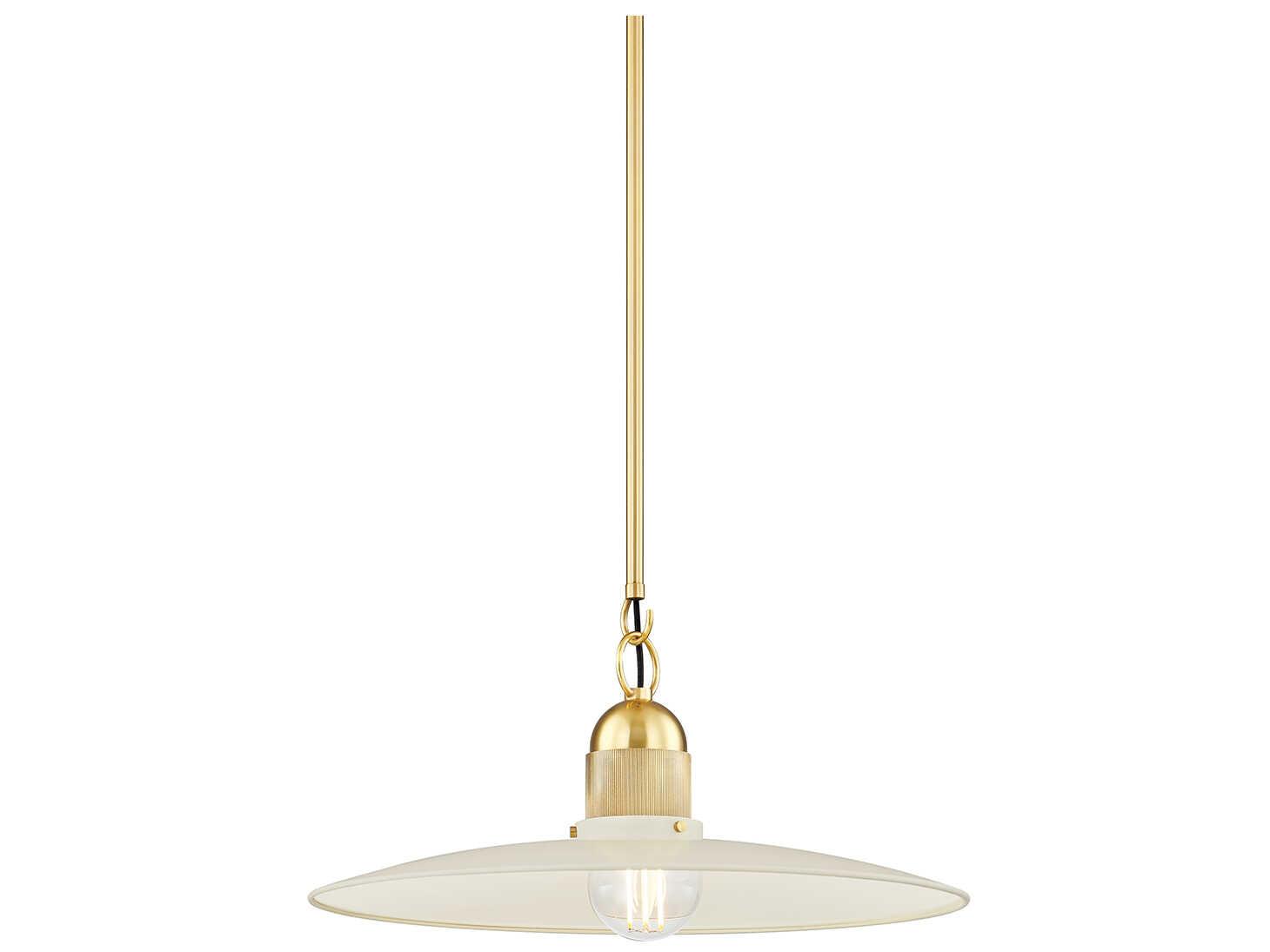 Mitzi Leanna 1-Light Aged Brass Pendant