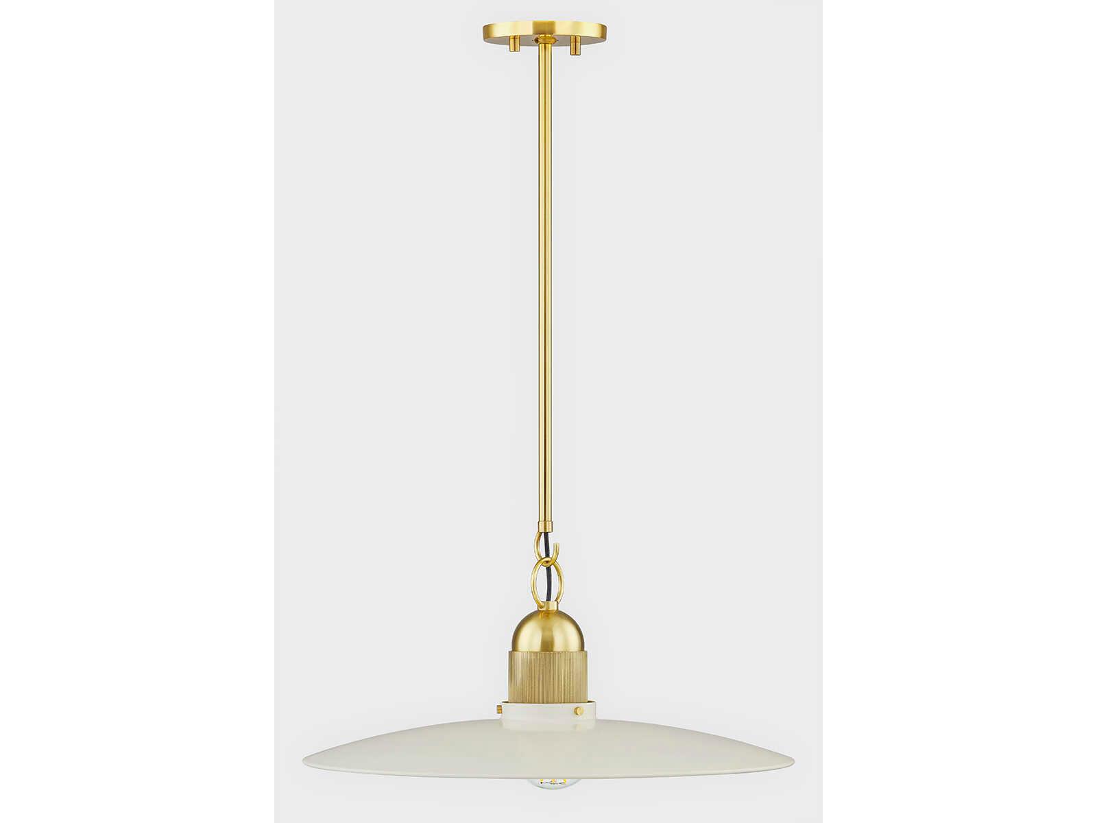 Mitzi Leanna 1-Light Aged Brass Pendant
