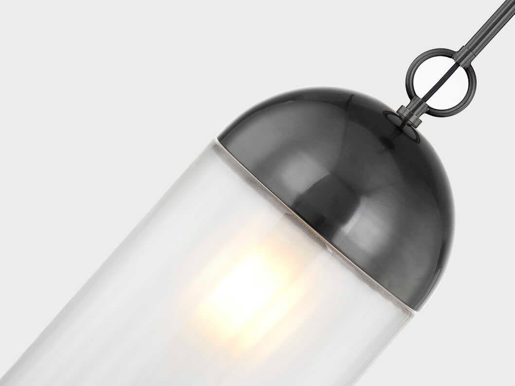 Mitzi Emory 1-Light Old Bronze Glass Mini Pendant