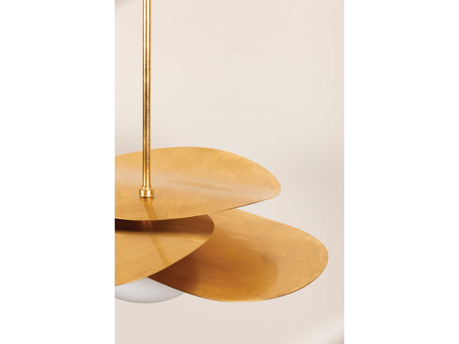 Mitzi Allida 1-Light Vintage Gold Leaf Glass Pendant