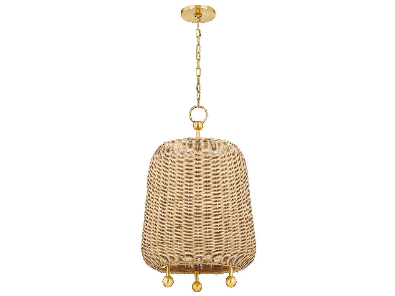 Mitzi Elena 1-Light Aged Brass Pendant
