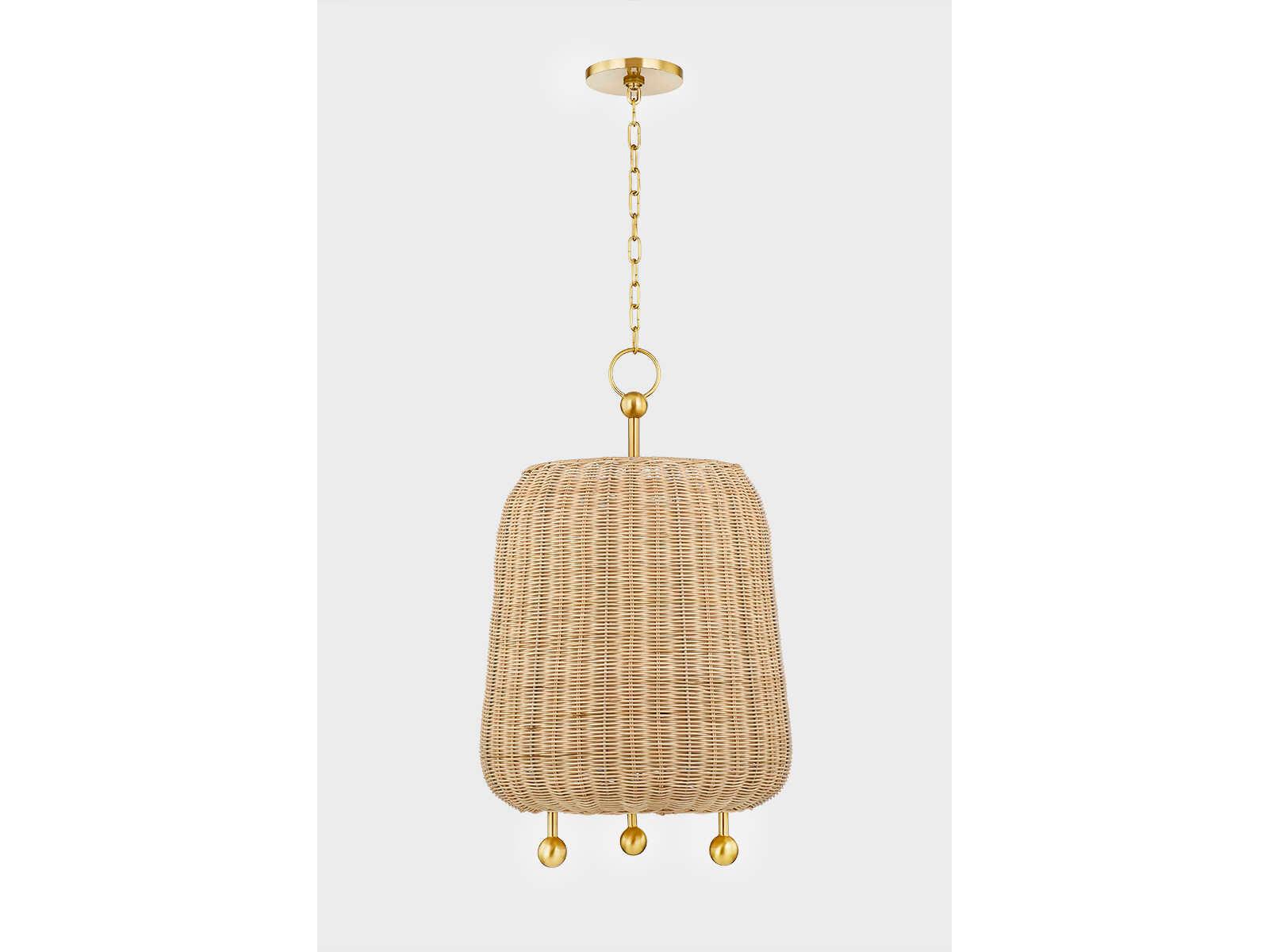 Mitzi Elena 1-Light Aged Brass Pendant