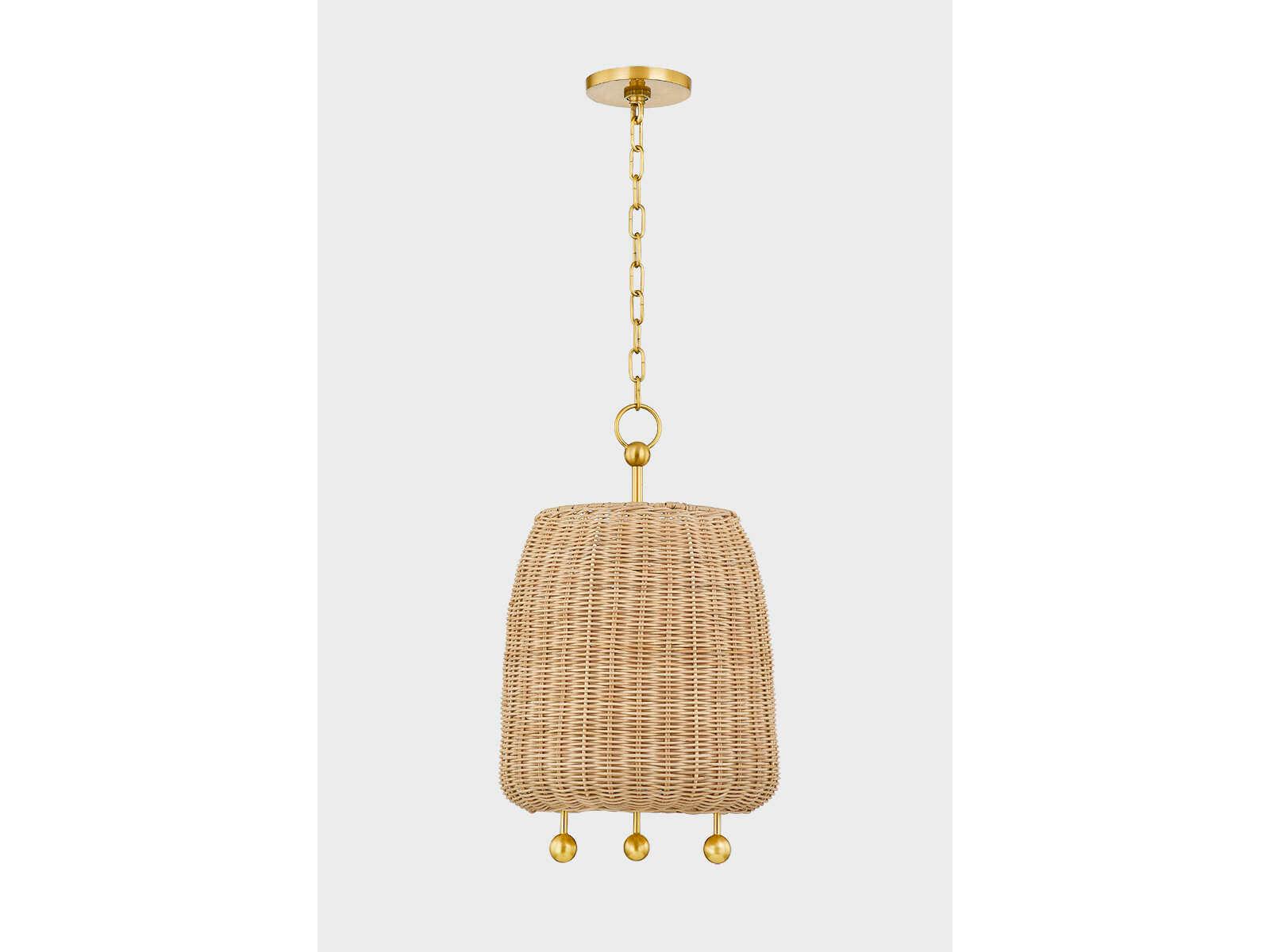 Mitzi Elena 1-Light Aged Brass Mini Pendant