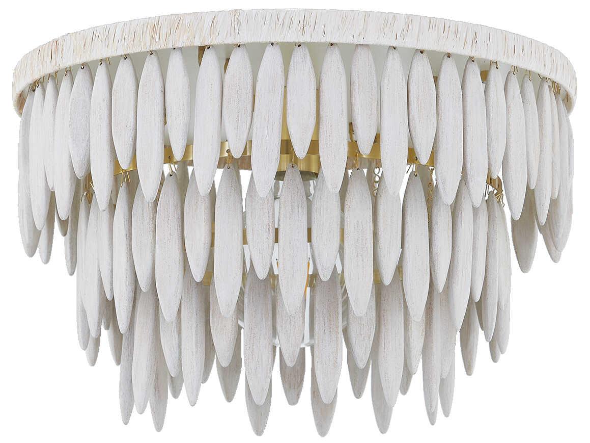 Mitzi Tiffany 1-Light Aged Brass Semi Flush Mount