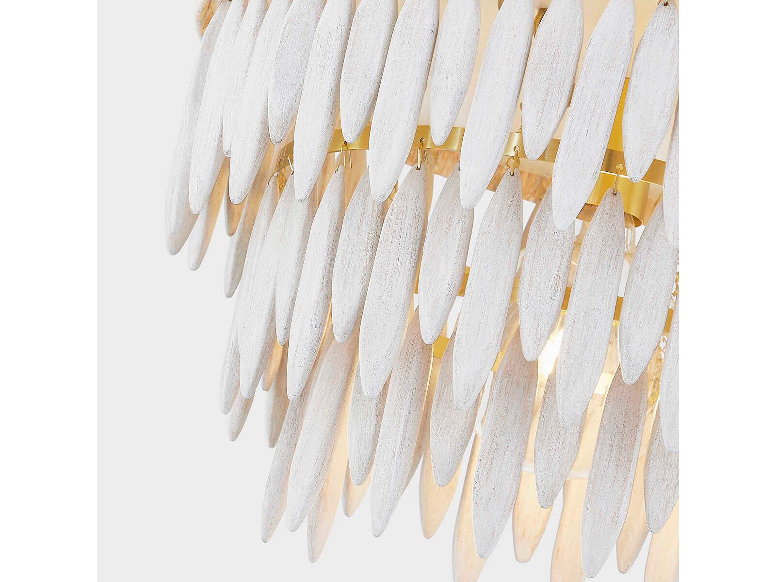 Mitzi Tiffany 1-Light Aged Brass Semi Flush Mount