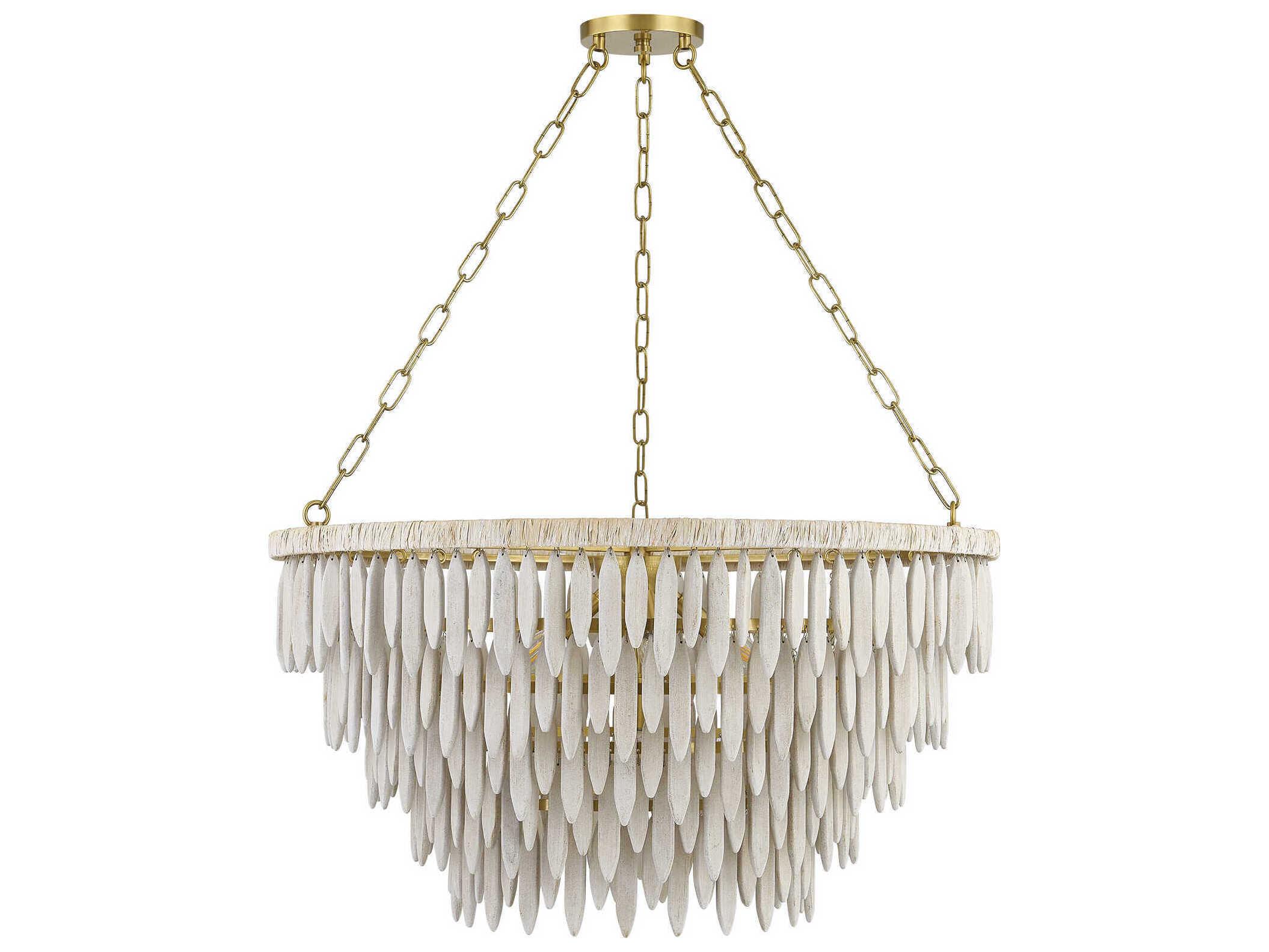 Mitzi Tiffany 5-Light Aged Brass Pendant