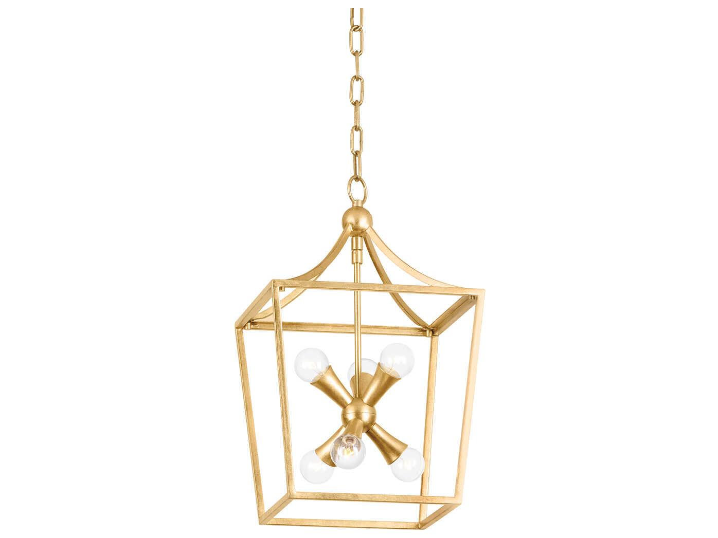 Mitzi Kendall 6-Light Vintage Gold Leaf Mini Pendant