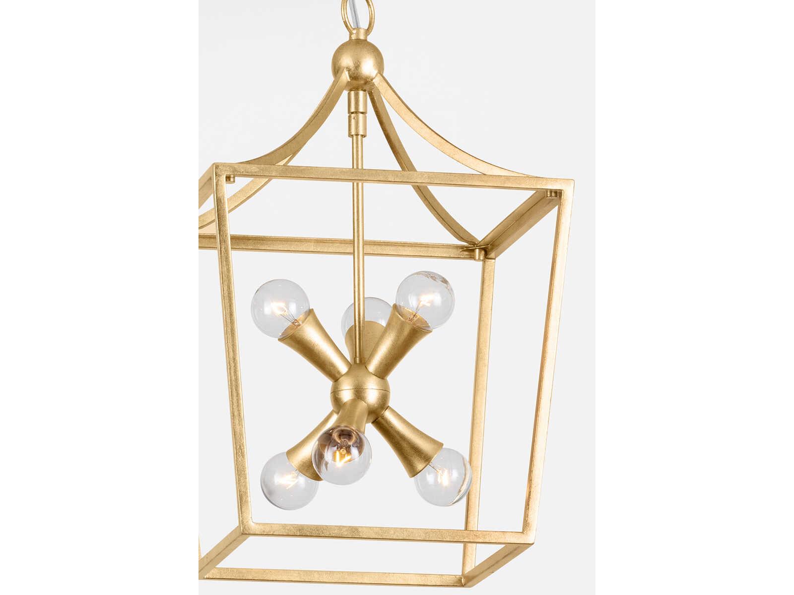 Mitzi Kendall 6-Light Vintage Gold Leaf Mini Pendant