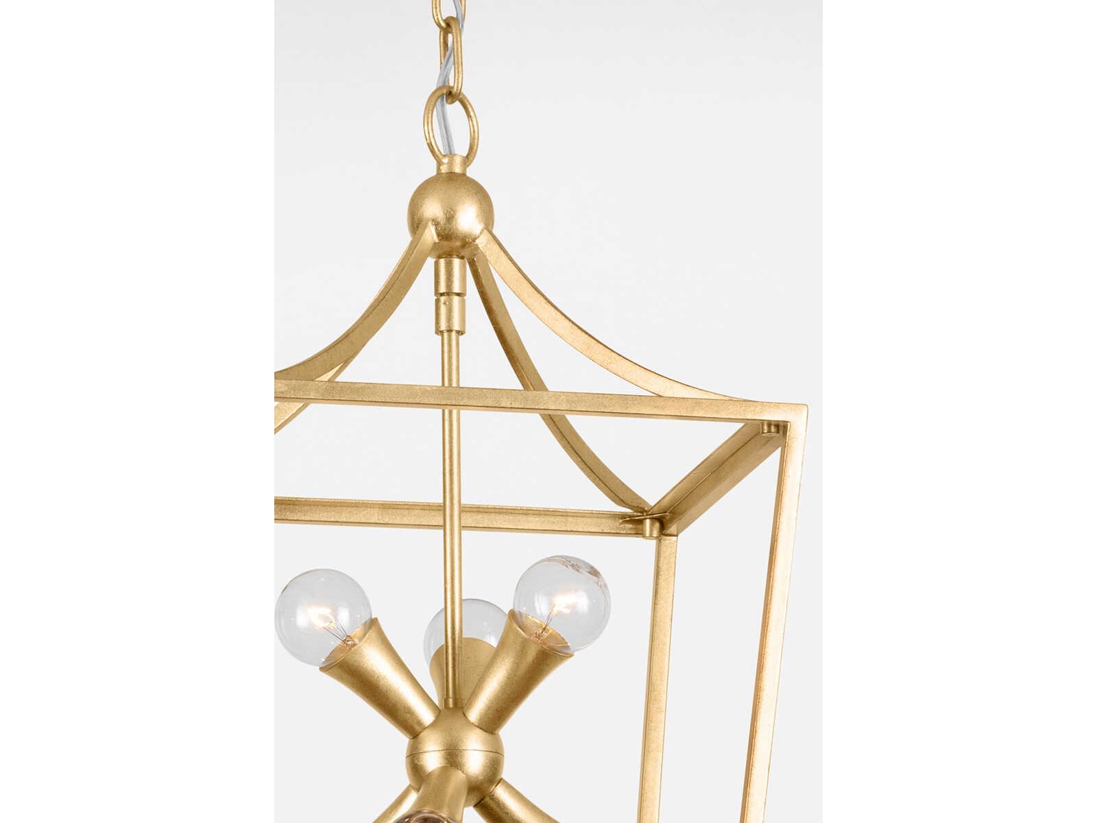 Mitzi Kendall 6-Light Vintage Gold Leaf Mini Pendant