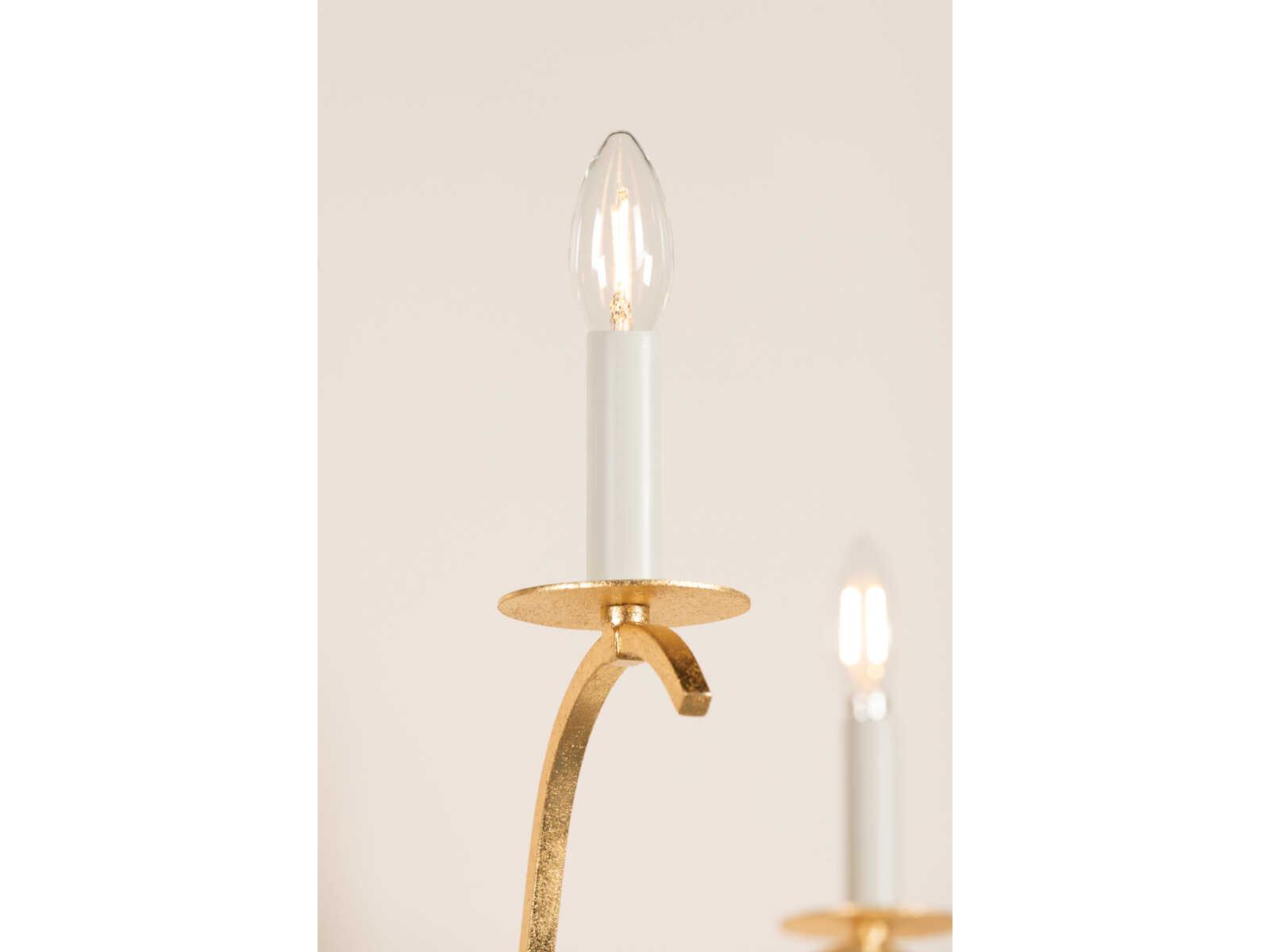 Mitzi Jaclin 6-Light Gold Leaf Candelabra Chandelier