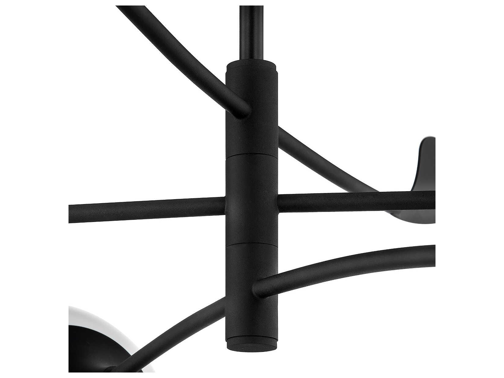 Mitzi Victoria 3-Light Textured Black Glass Globe Linear Chandelier