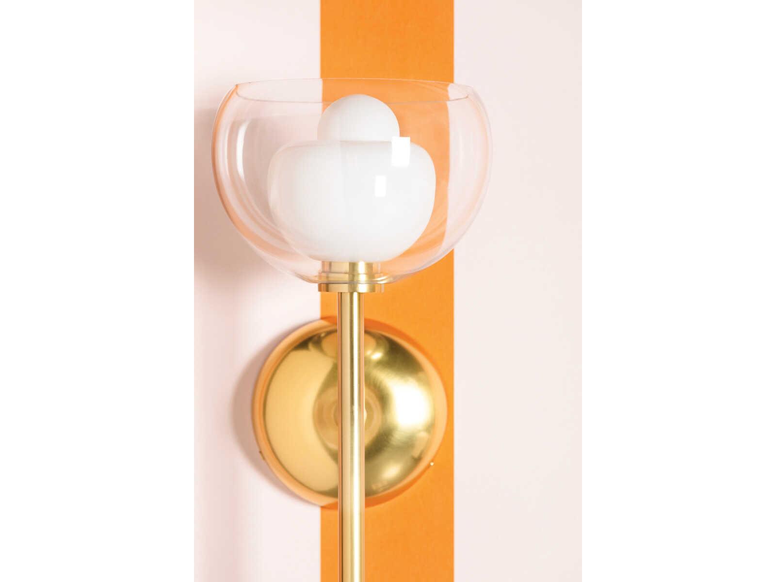 Mitzi Cortney 1-Light Aged Brass Glass Wall Sconce