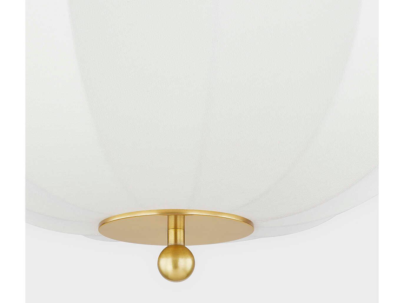 Mitzi Meshelle 1-Light Aged Brass Flush Mount