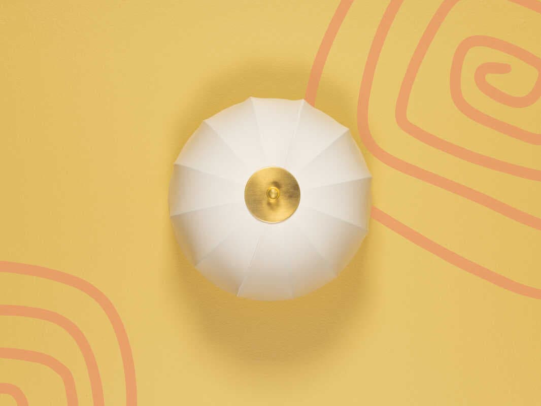 Mitzi Meshelle 1-Light Aged Brass Flush Mount