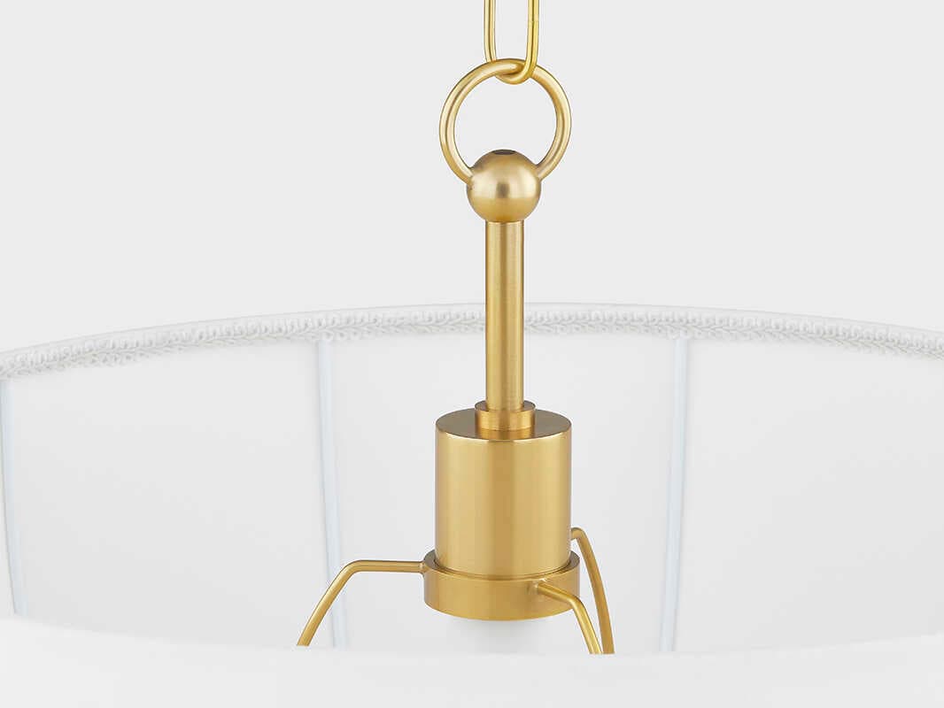 Mitzi Meshelle 1-Light Aged Brass Bowl Pendant