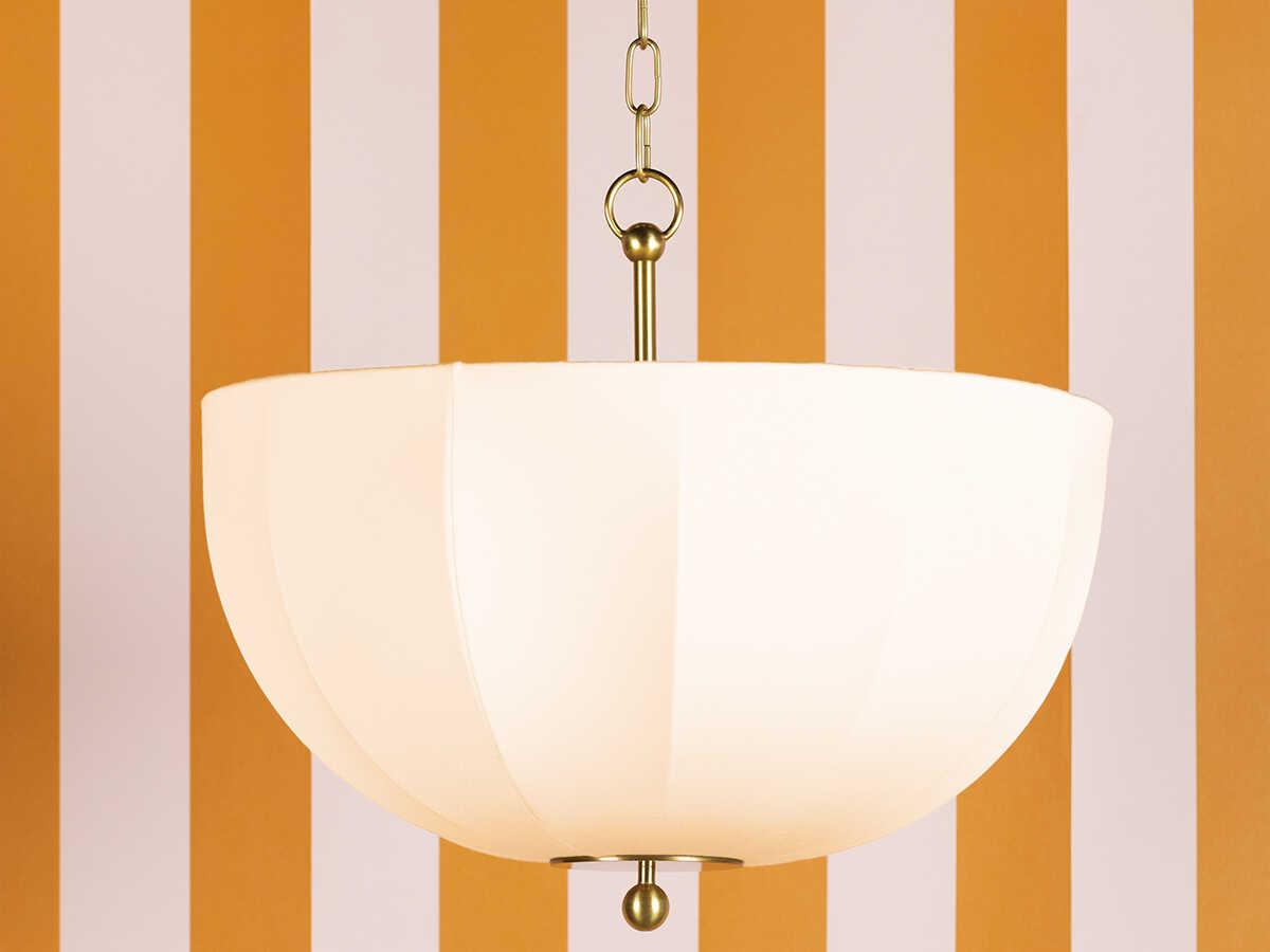 Mitzi Meshelle 1-Light Aged Brass Bowl Pendant