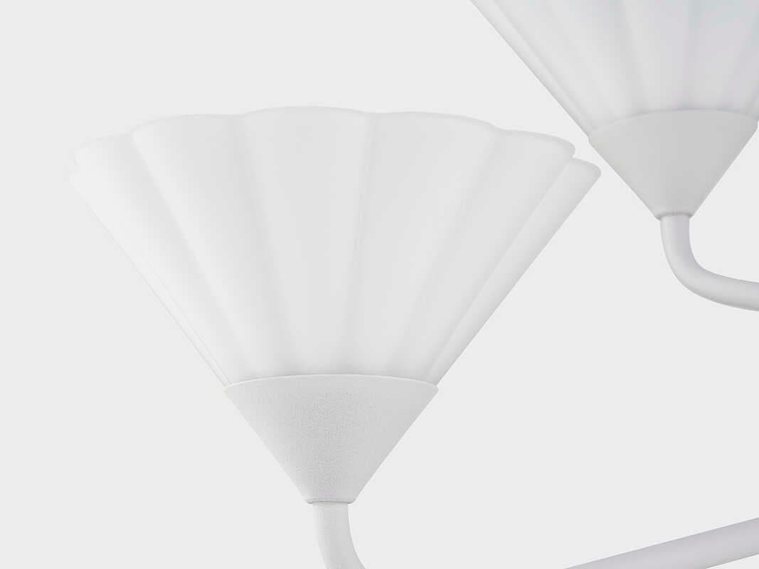 Mitzi Kelsey 6-Light Textured White Glass Candelabra Chandelier