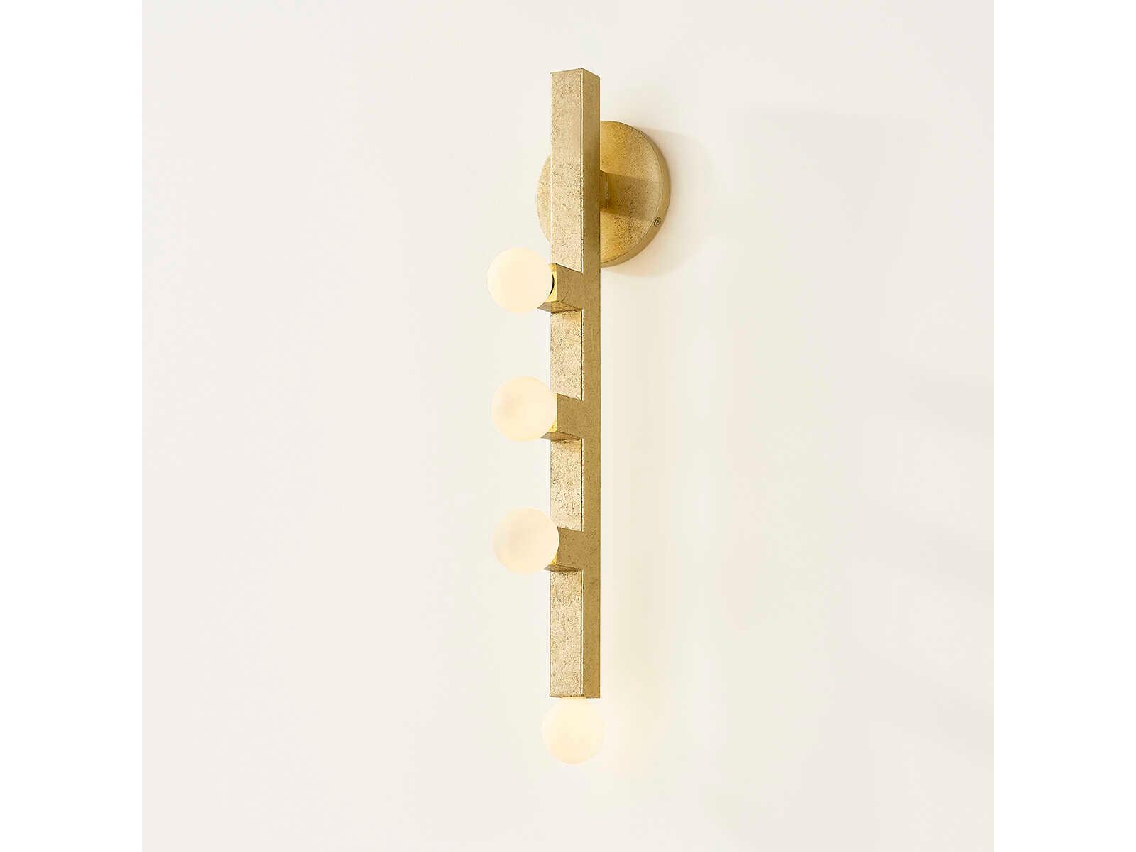 Mitzi Sutter 4-Light Vintage Gold Leaf Wall Sconce