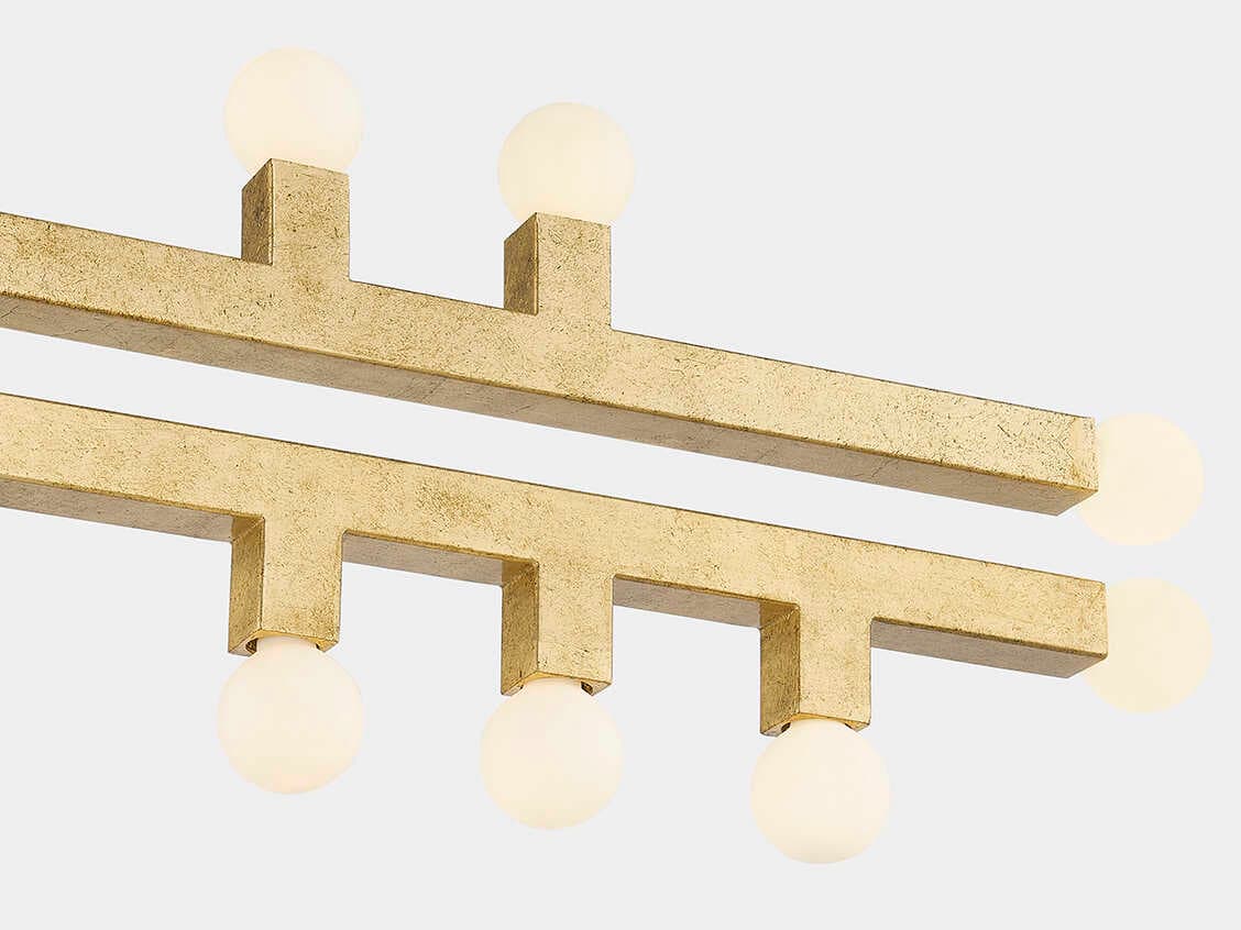 Mitzi Sutter 14-Light Vintage Gold Leaf Tiered Chandelier