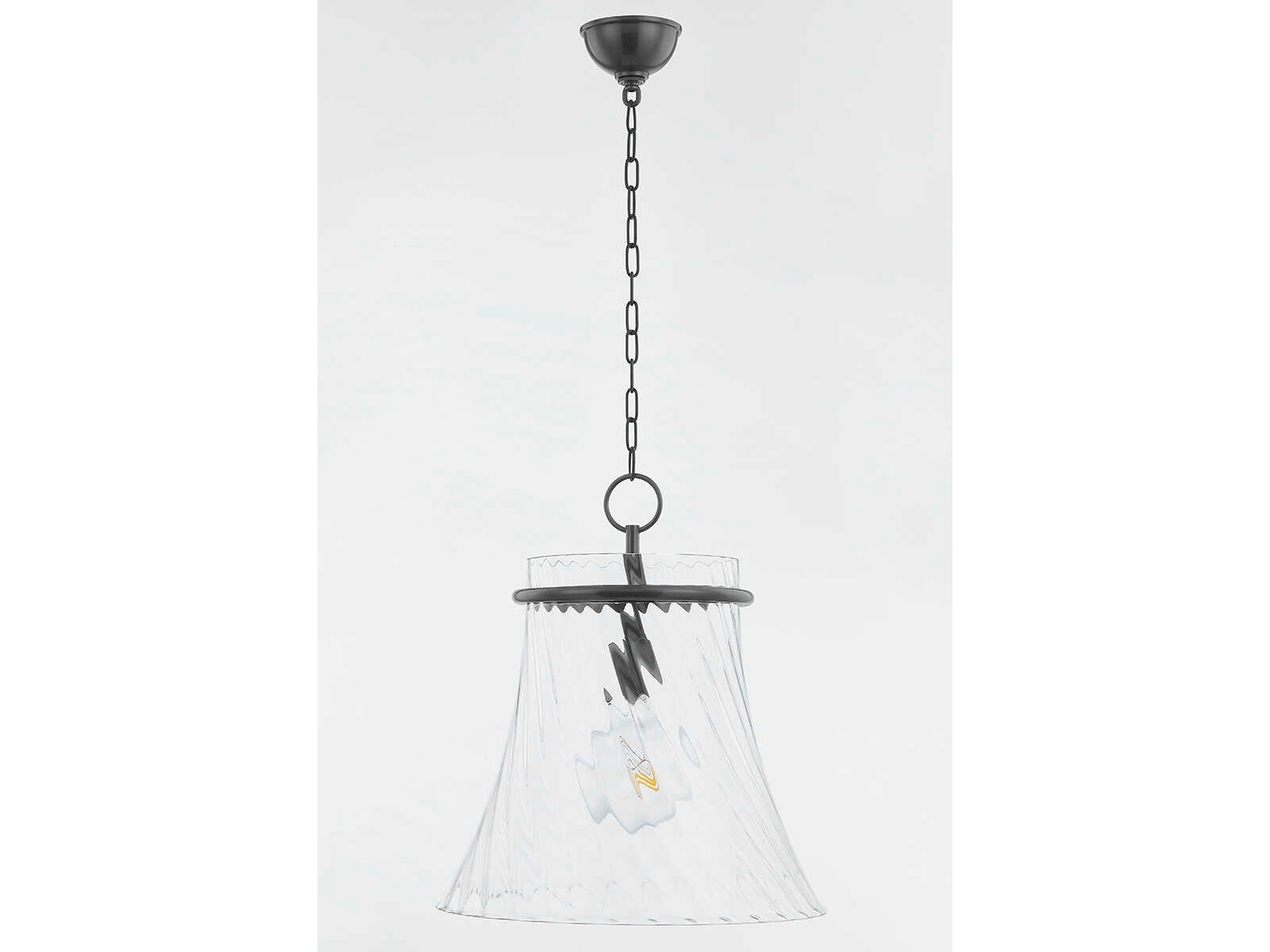 Mitzi Cantana 1-Light Old Bronze Glass Pendant