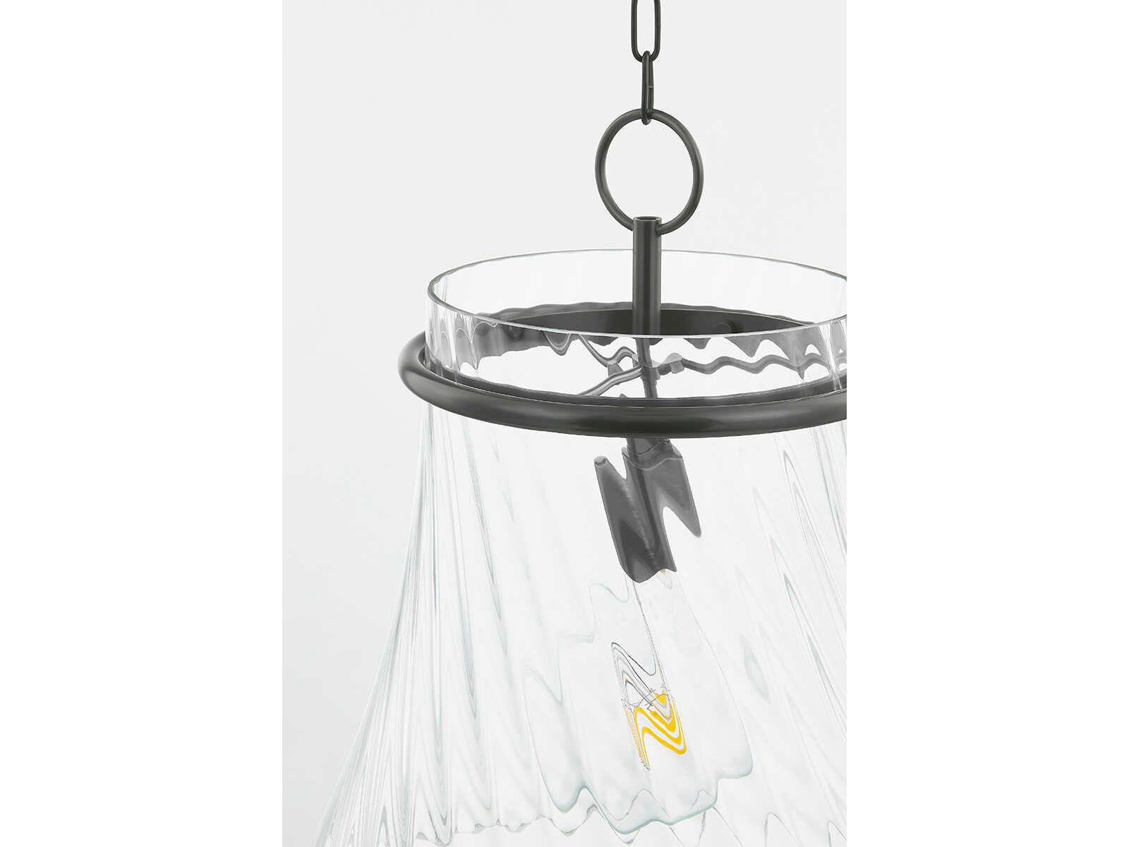 Mitzi Cantana 1-Light Old Bronze Glass Pendant