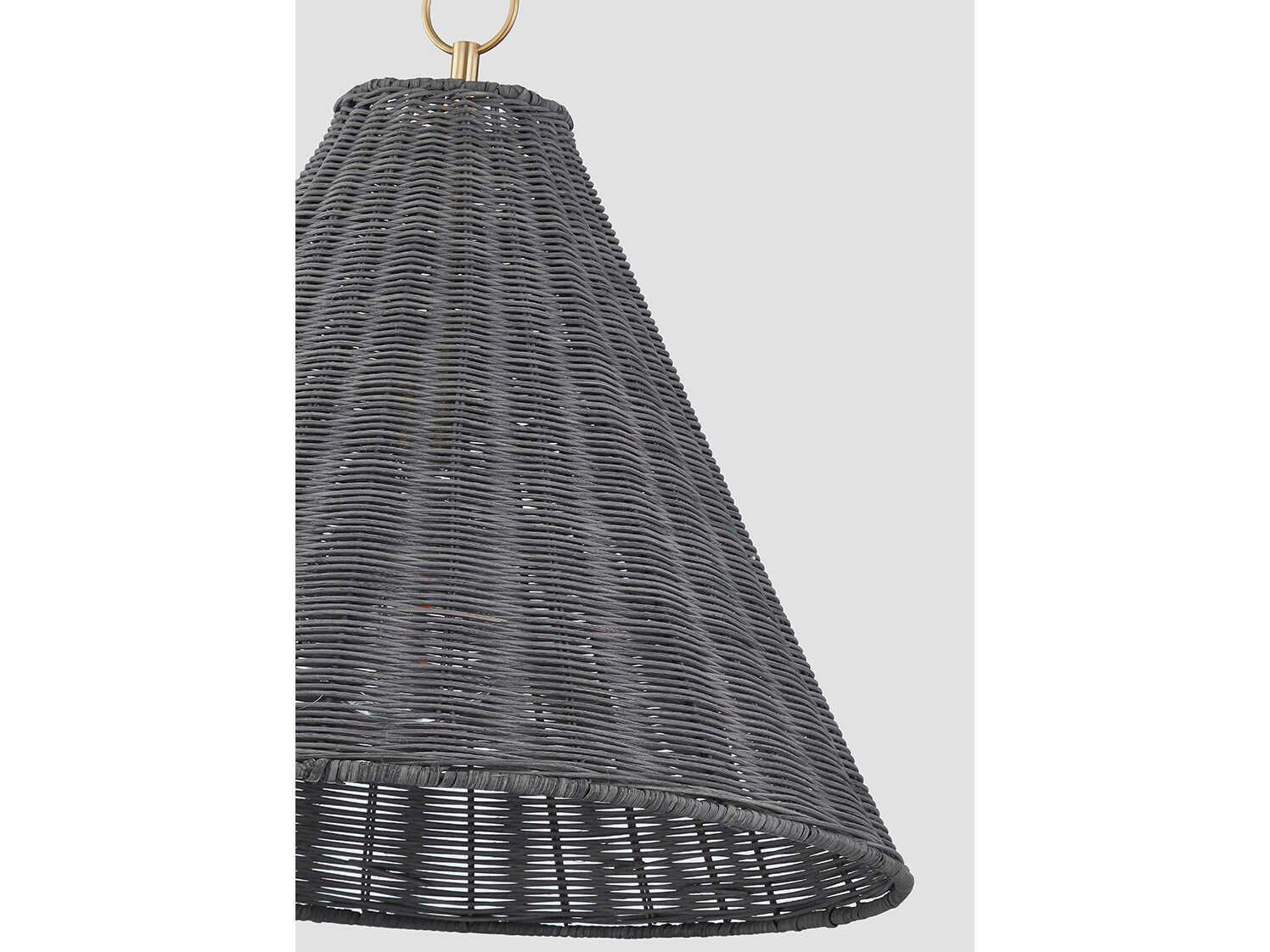 Mitzi Destiny 1-Light Aged Brass Gray Pendant
