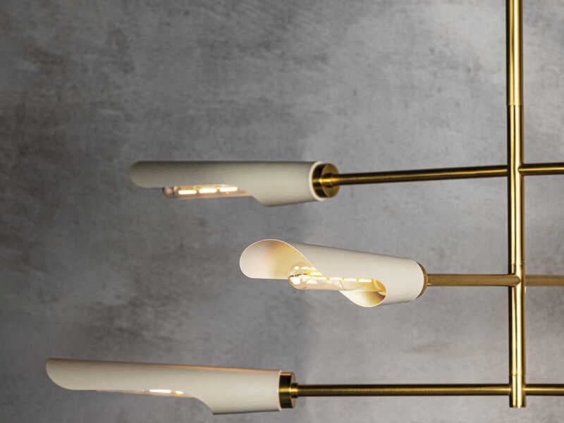 Mitzi Harperrose 6-Light Aged Brass Soft White Linear Tiered Chandelier